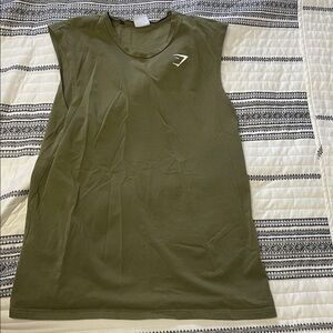 Green Sleeveless Gym T-Shirt